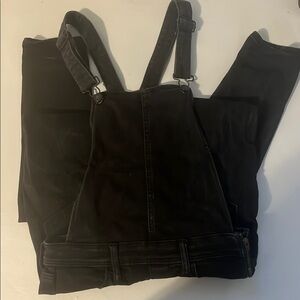 American Eagle Outfitters Black Denim Overalls